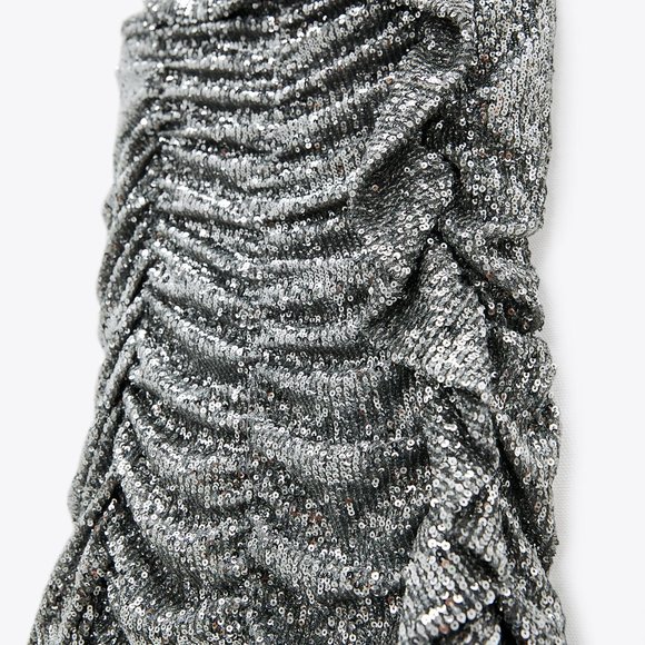 ZARA LIMITED EDITION SEQUIN DRESS Silver - Picture 5 of 7